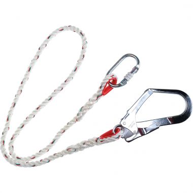 Single 1.5m Restraint Lanyard - White -