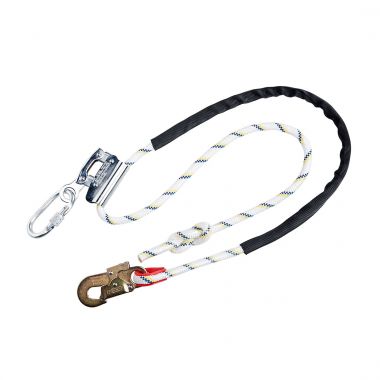 Work Positioning 2m Lanyard with Grip Adjuster - White -