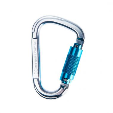 Aluminium Twist Lock Carabiner - Silver -
