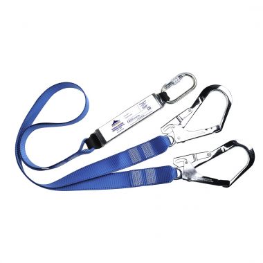 Double Webbing 1.8m Lanyard With Shock Absorber - Royal Blue -