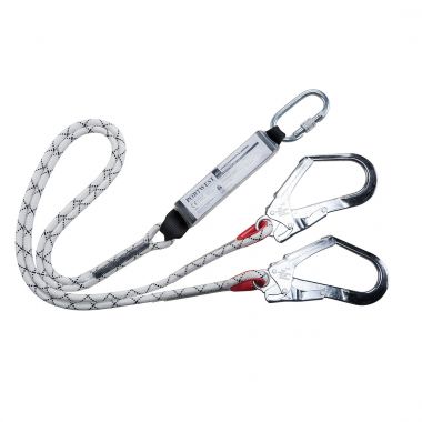 Double Kernmantle 1.8m Lanyard With Shock Absorber - White -