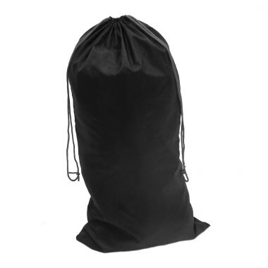Nylon Drawstring Bag - Black -