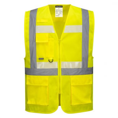 Glowtex Ezee Zip Executive Vest - Yellow - L