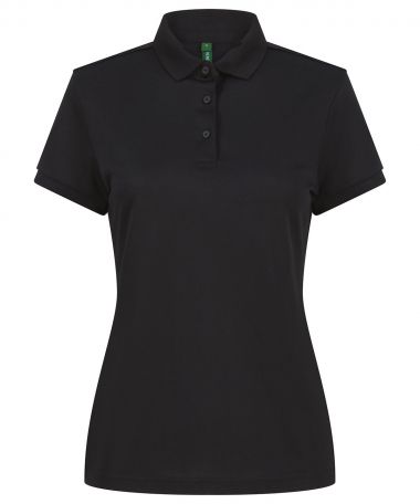 Womens recycled polyester polo shirt