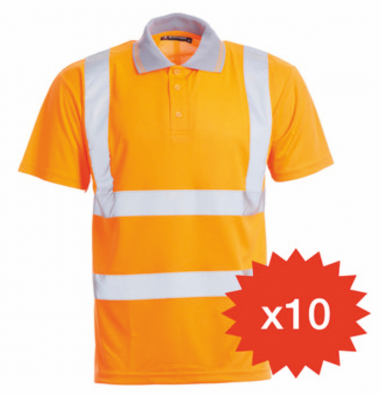Blackrock Hi-Vi Polo Shirt Bundle of 10
