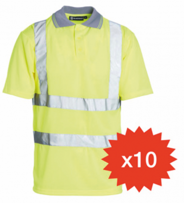 Blackrock Hi-Vi Yellow Polo Shirt Bundle of 10