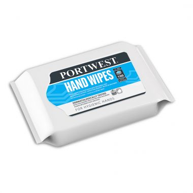 Portwest Hand Wipes Wrap (100 Wipes)