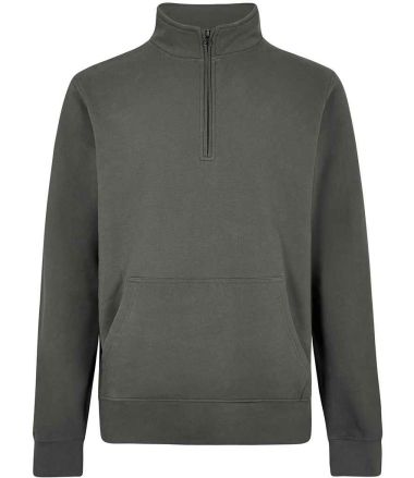 Regular Fit 1/4 Zip Pique Sweatshirt