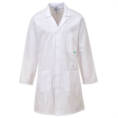 Anti-Microbial Lab Coat - White - M