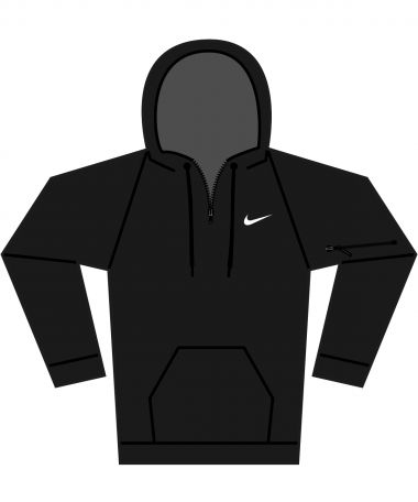 Nike mens 1/4 zip fitness hoodie