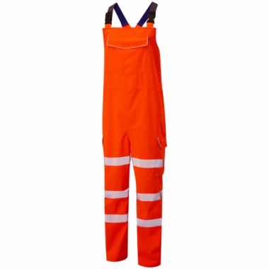 NORTHAM ISO 20471 Class 2 EcoViz 10K Breathable Bib & Brace Orange BB01