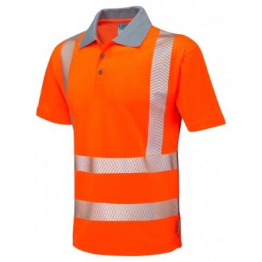 P03-Y Wollacombe Hi Vis Coolviz Plus Polo Shirt Orange