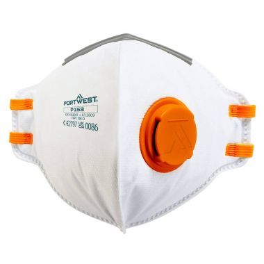 FFP1 Valved Dolomite Fold Flat Respirator (Pk20) - White -