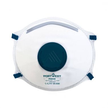 FFP2 Valved Dolomite Respirator (Pk10) - White -