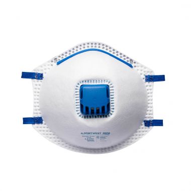 FFP2 Valved Respirator - Blister Pack(Pk3) - White -