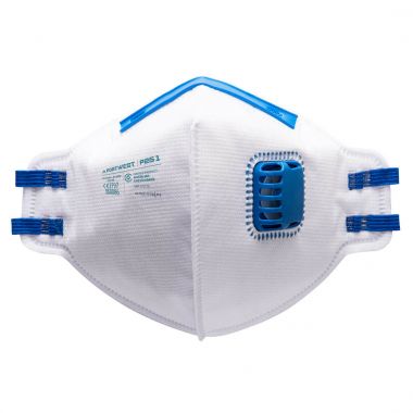FFP2 Valved Fold Flat Respirator (Pk20) - White -