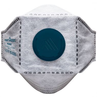 EAGLE FFP2 Valved Carbon Fold Flat Respirator (Pk10) - White -