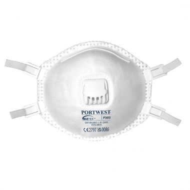 FFP3 Valved Dolomite Respirator (Pk10) - White -