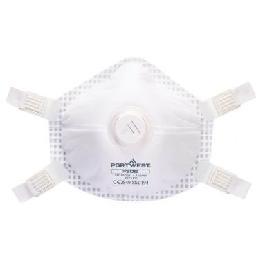 FFP3 Ultimate Valved Reusable Respirator (Pk5) - White -