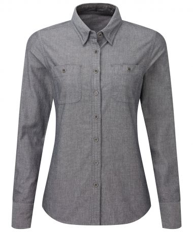 Womens Chambray shirt, organic and Fairtrade certified