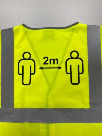 Hi -Vis Social Distancing Waistcoat 2m