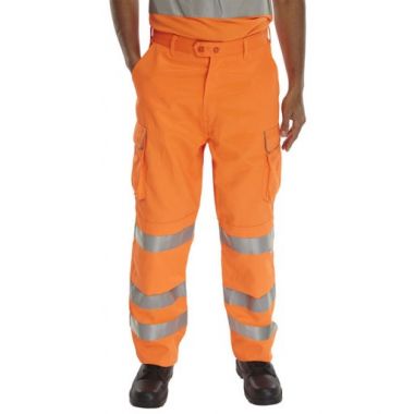 Rail Spec Hi Vis Trouser Orange