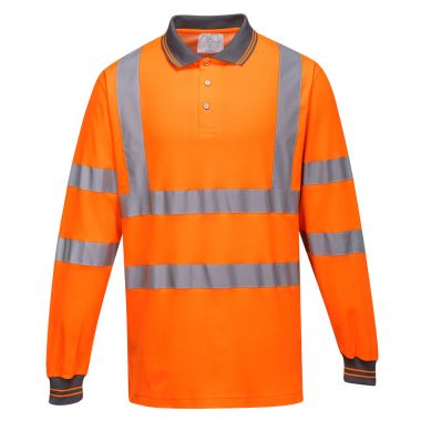 Hi-Vis Cotton Comfort Polo Shirt L/S