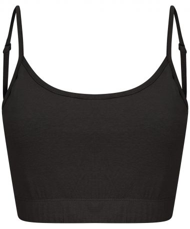 Women's sustainable fashion cropped cami top with adjustable straps