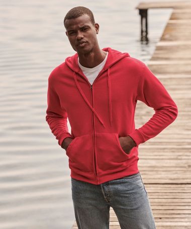 Classic 80/20 hooded sweatshirt jacket