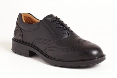 Black Brogue Executive Shoe Sterling Steel 