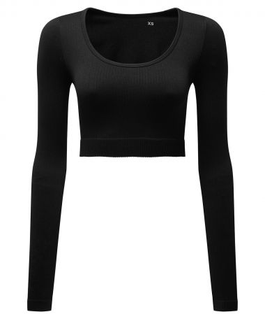 Womens TriDri ribbed seamless '3D Fit' crop top