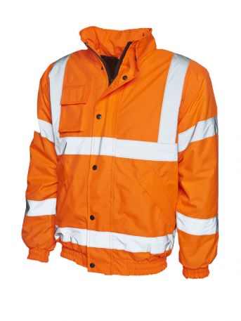 Hi Visibility Bomber Jacket Yellow or Orange