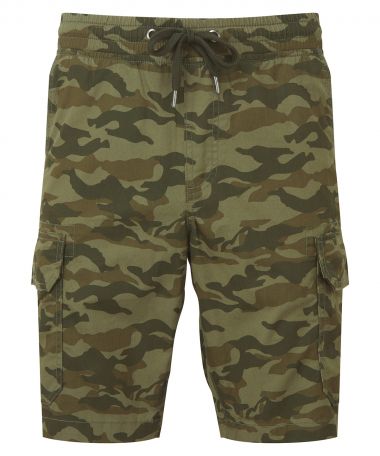 Mens camo cargo utility shorts