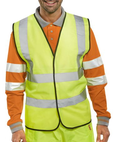 BSEEN EN ISO 20471 Hi Vis Waistcoat 