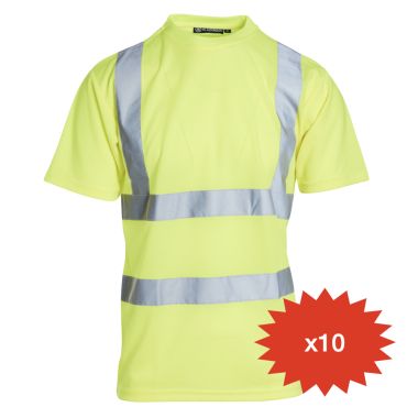 Blackrock Hi-Vis Yellow T-Shirt Bundle of 10