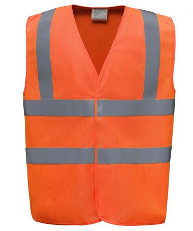 Hi-vis flame-retardant anti-static waistcoat (HVW100ASFR)