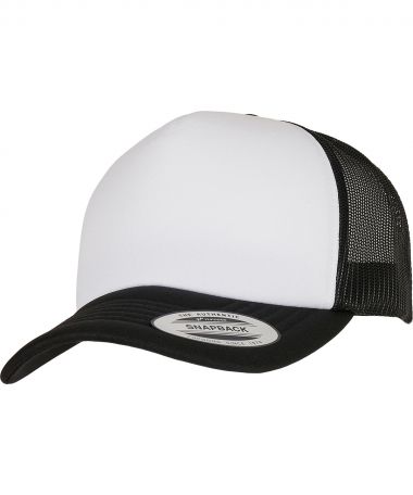 YP Classics curved foam trucker cap  white front (6320W)