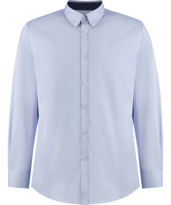 Contrast premium Oxford shirt button down collar long sleeve