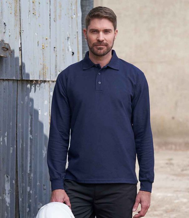 Long sleeve pique polo men's online