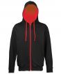Jet Black/ Fire Red Colour Sample