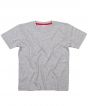 Heather Grey Melange/Red Colour Sample