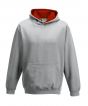 Heather Grey/ Fire Red Colour Sample